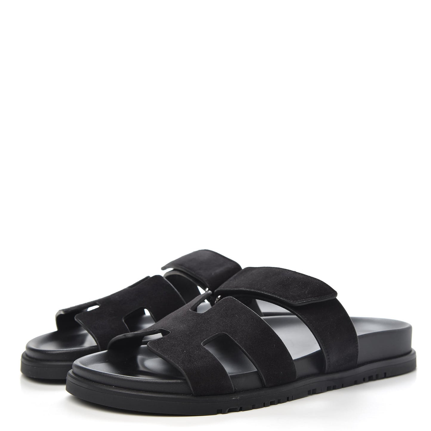 Suede Goatskin Womens Chypre Sandals 39 Black
