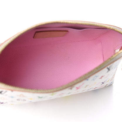 Louis Vuitton Monogram Multicolor Cosmetic Pouch White Litchi 5 of 13