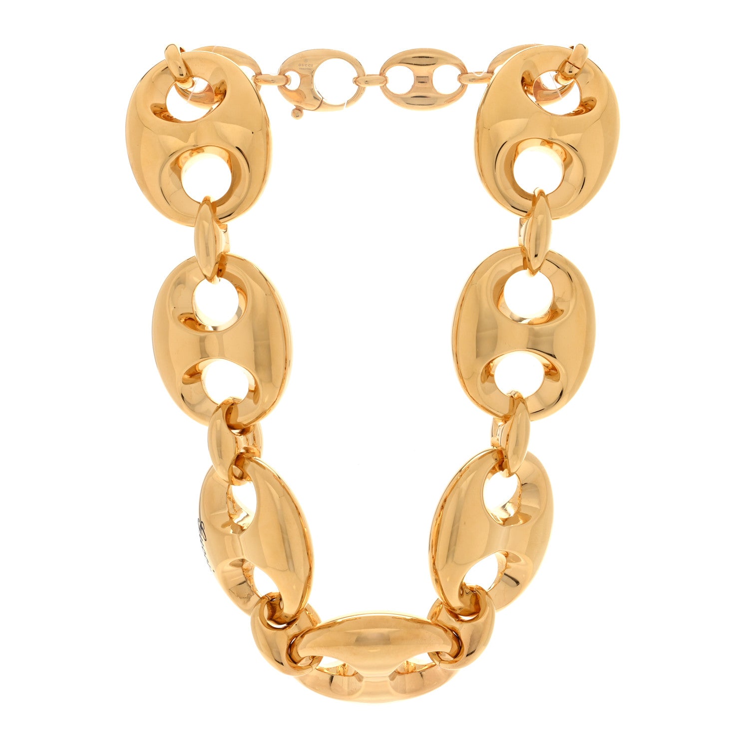 Gucci Metal Marina Chain Necklace Gold 2 of 6