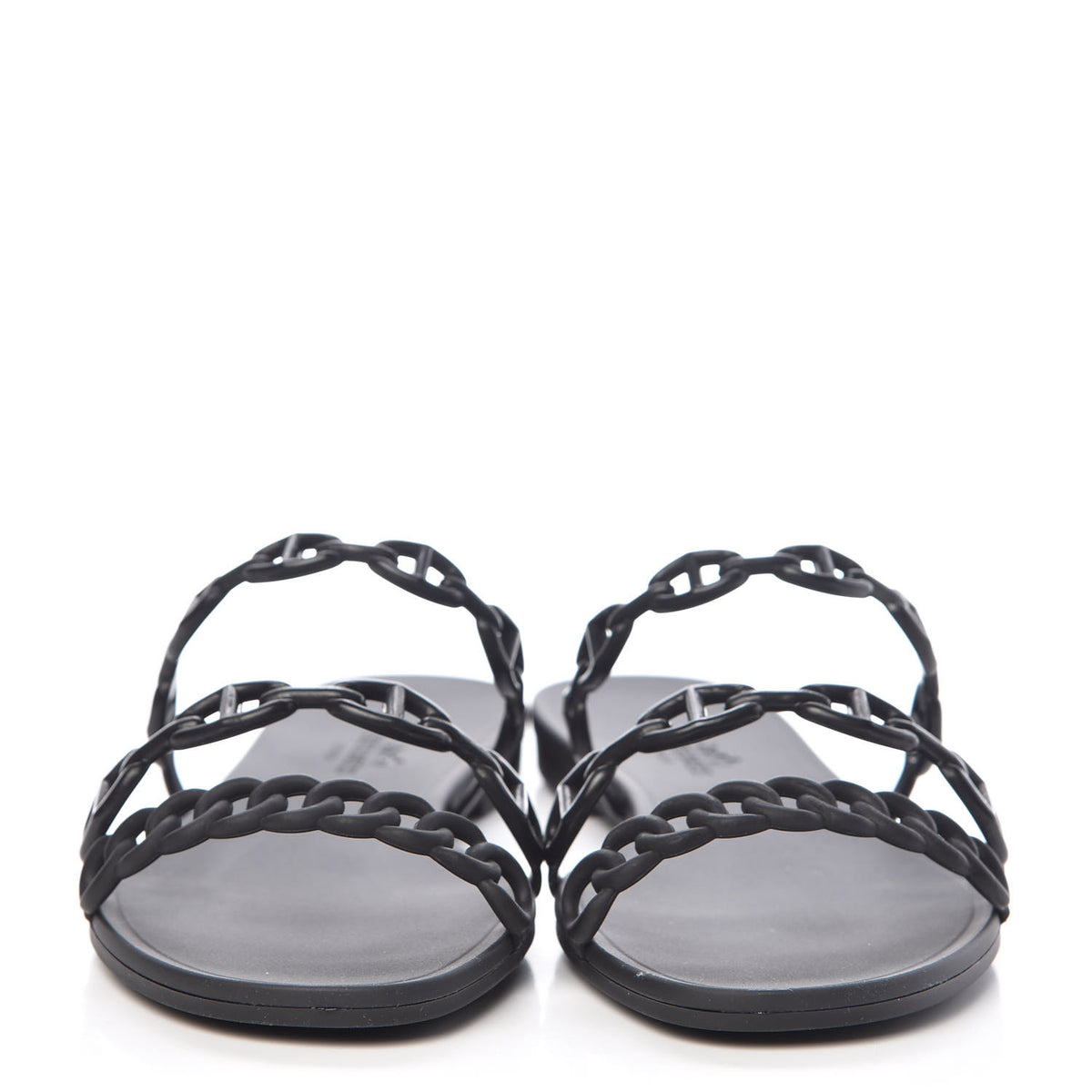 Rubber Chaine d'Ancre Rivage Sandals 37 Black