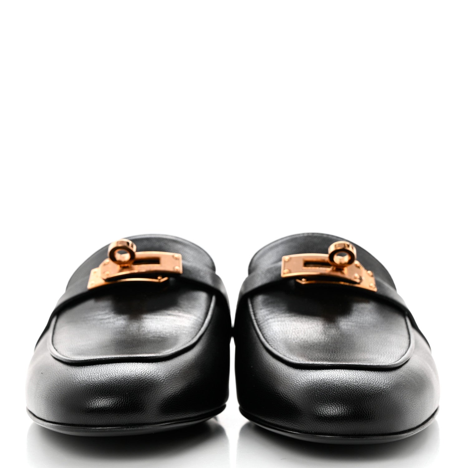 Hermes Goatskin Oz Mules 39 Black 2 of 9
