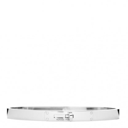 Hermes 18K White Gold Diamond PM Kelly Bracelet LG 1 of 5