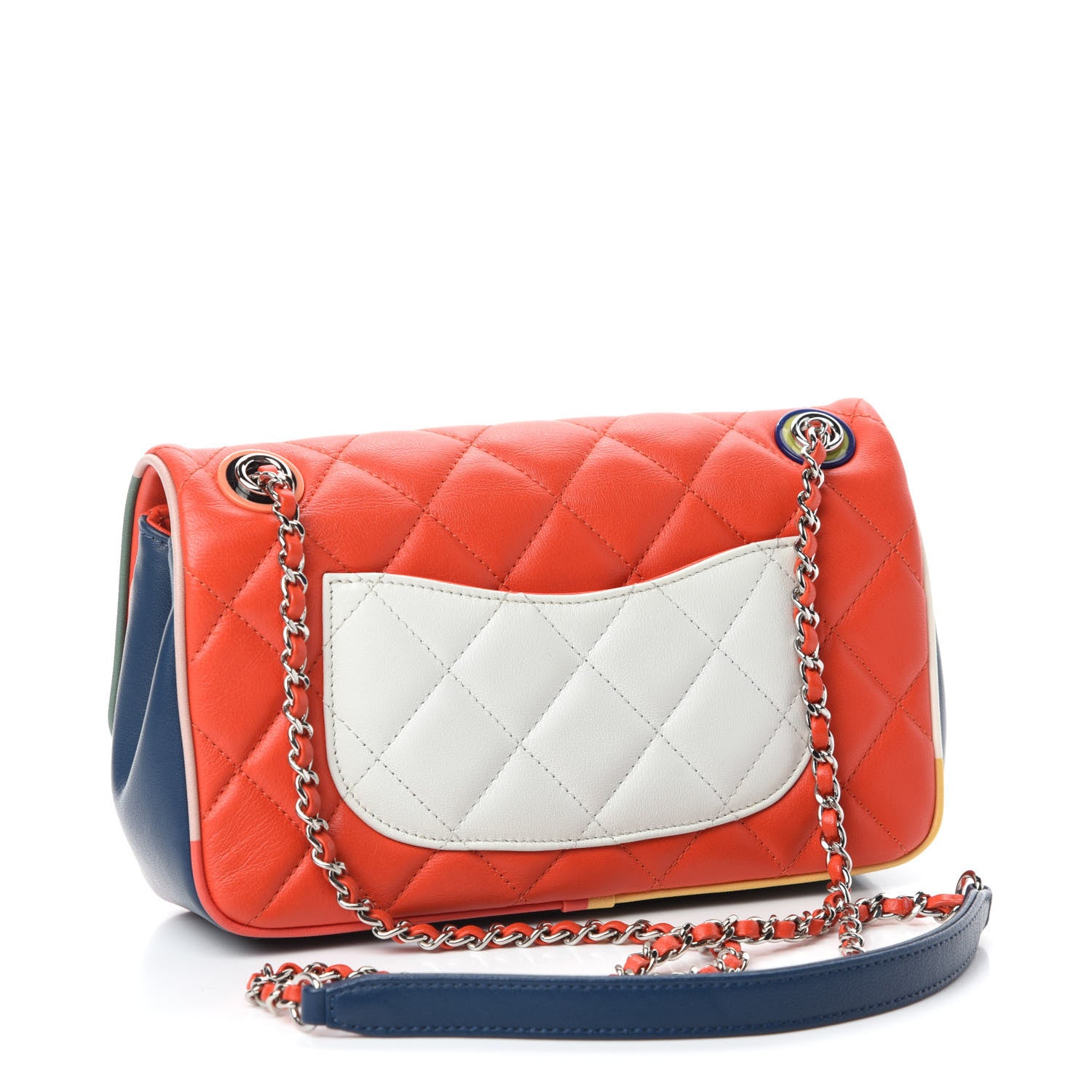 Chanel Lambskin Plexiglass Quilted Small Cuba Color Flap Red Multicolor 4 of 11