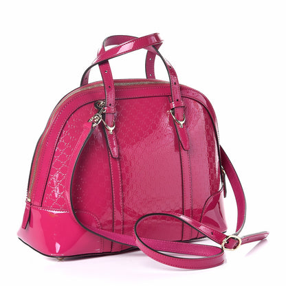 Gucci Patent Microguccissima Small Nice Top Handle Dome Bag Bright Bouganville 4 of 8