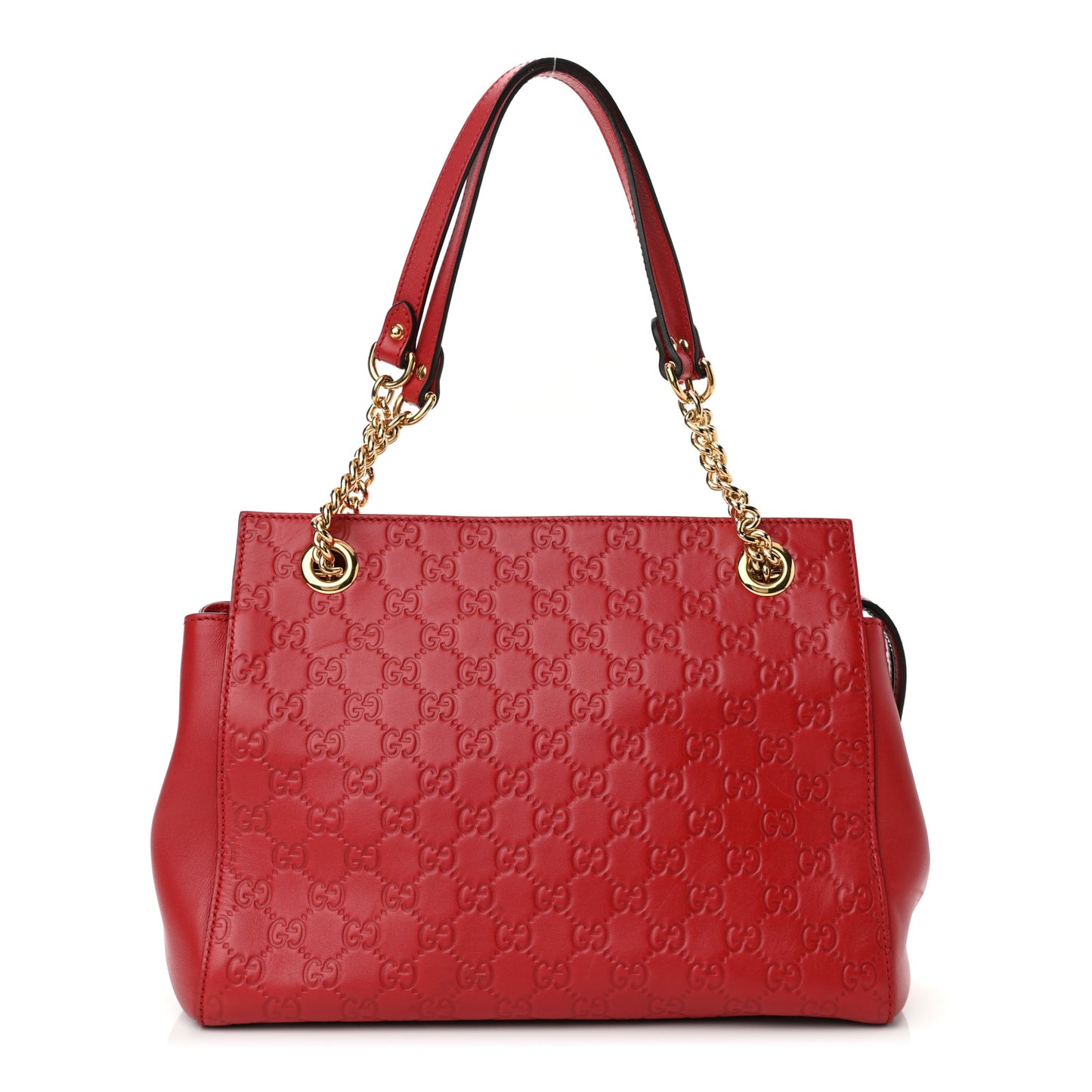 Guccissima Signature Medium Shoulder Tote Bag Red
