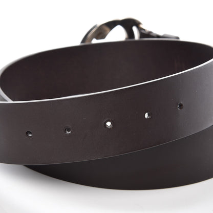 Gucci Calfskin Studded Interlocking G Belt 85 34 Dark Brown 4 of 6