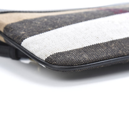Burberry Mega Check Peyton Crossbody Clutch Bag Black 10 of 12