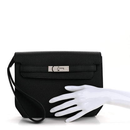 Hermes Togo Kelly Depeches 25 Pouch Black 2 of 8