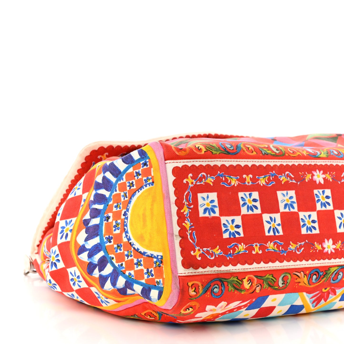 Canvas Printed Extra Large Miss Sicily Satchel Multicolor