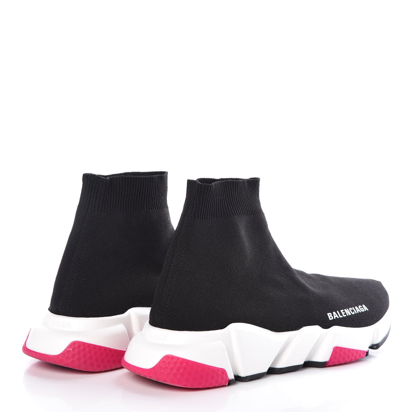 Neoprene Knit Womens Speed Sneakers 39 Black Pink