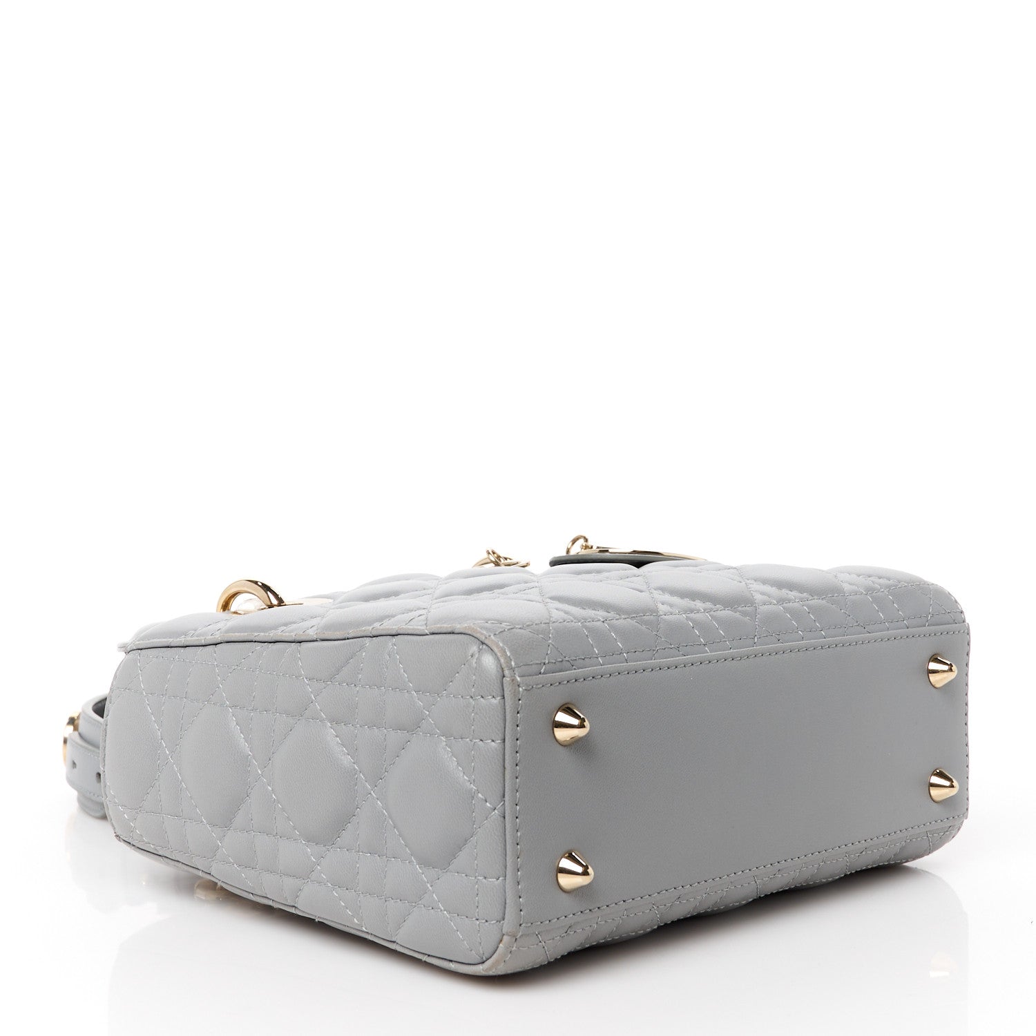 Christian Dior Lambskin Cannage Small Lucky Badges Lady Dior Grey 4 of 10