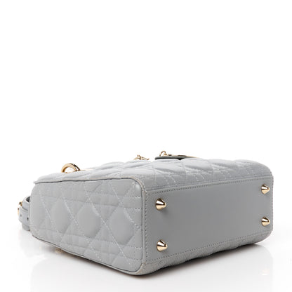 Christian Dior Lambskin Cannage Small Lucky Badges Lady Dior Grey 4 of 10