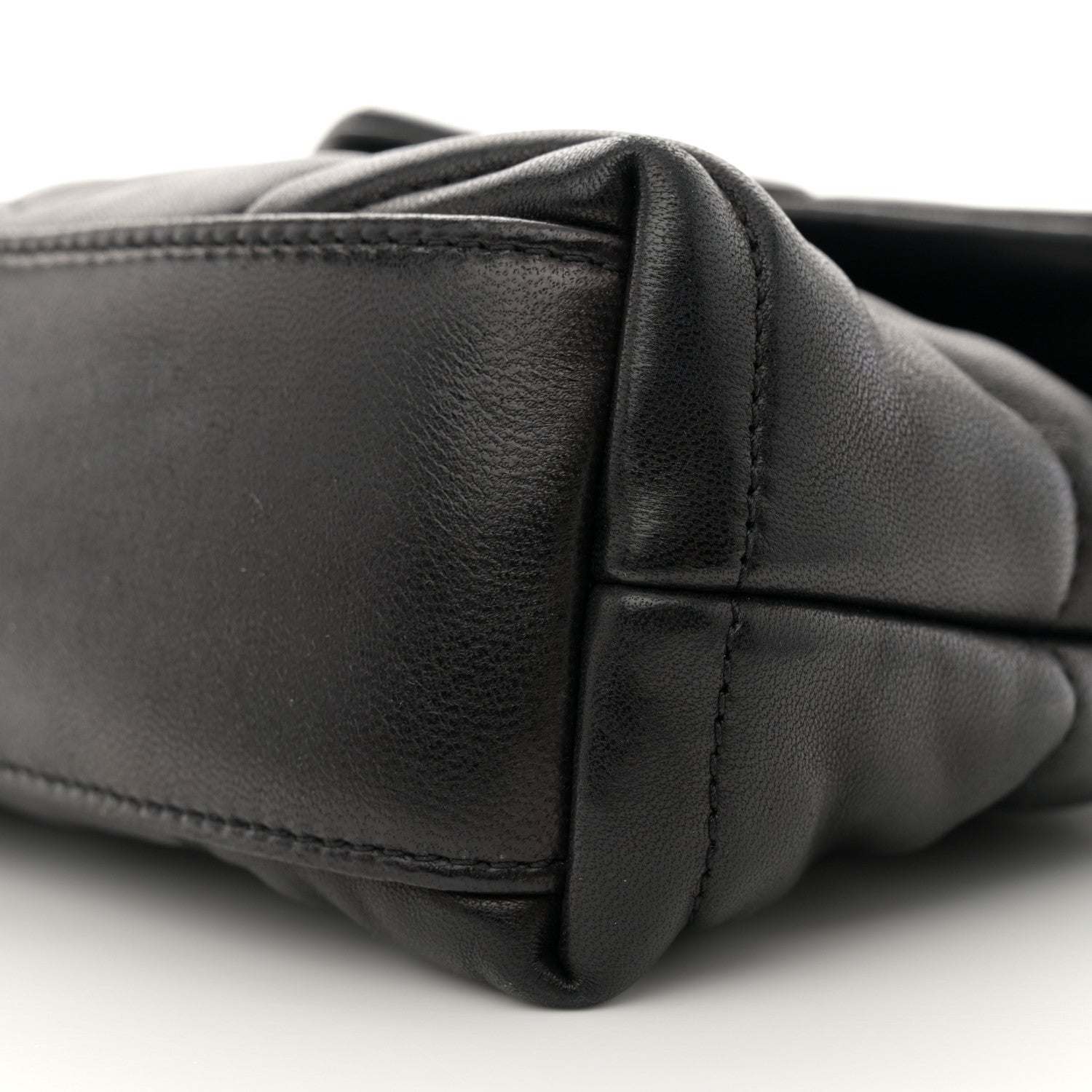 Saint Laurent Lambskin Quilted Toy Loulou Puffer Monogram Monochrome Chain Satchel Black 10 of 10