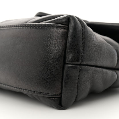 Saint Laurent Lambskin Quilted Toy Loulou Puffer Monogram Monochrome Chain Satchel Black 10 of 10