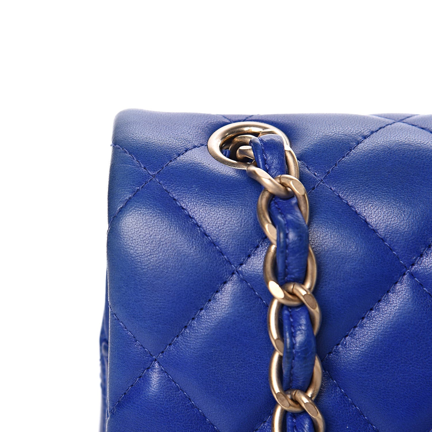 Chanel Lambskin Quilted Jumbo Double Flap Blue 20 of 22