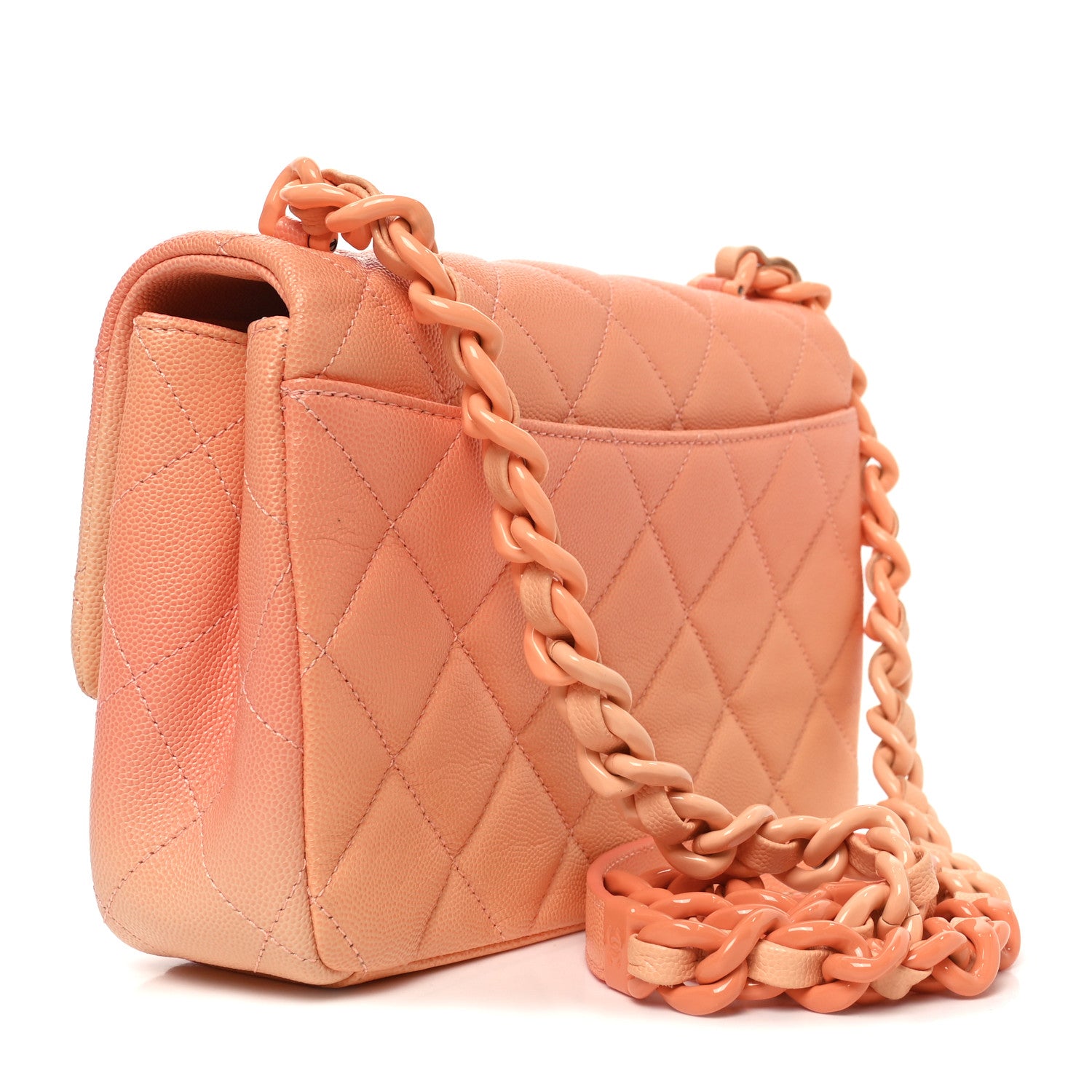 Chanel Shaded Caviar Quilted My Everything Small Flap Orange Light Orange 3 of 10