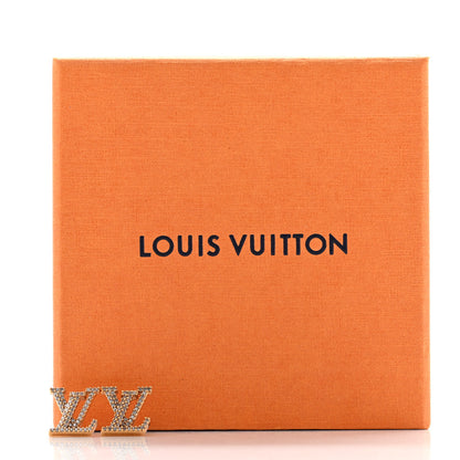 Louis Vuitton Metal Crystal LV Iconic Earrings Gold 6 of 6