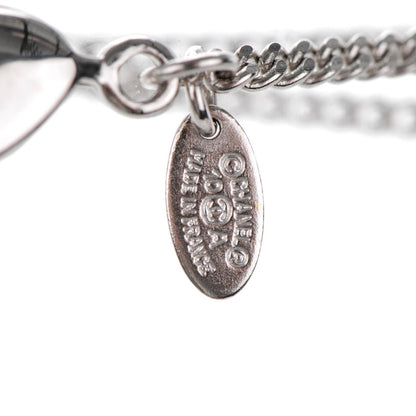 Chanel Gripoix Poured Glass Crystal CC Necklace Silver 5 of 6