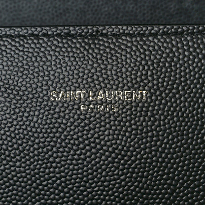 Saint Laurent Grain de Poudre Medium Classic Monogram Cassandra Top Handle Black Rouge Legion 6 of 13