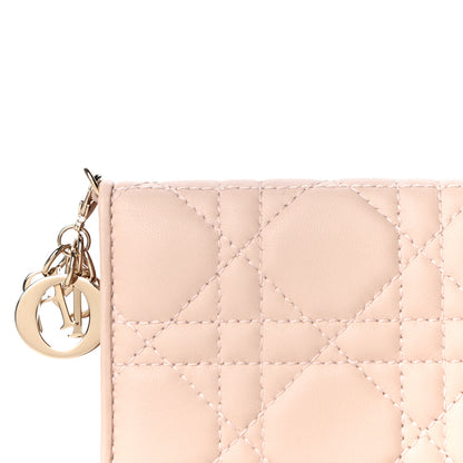 Christian Dior Lambskin Cannage Small Lady Dior Flap Card Holder Light Pink 9 of 10