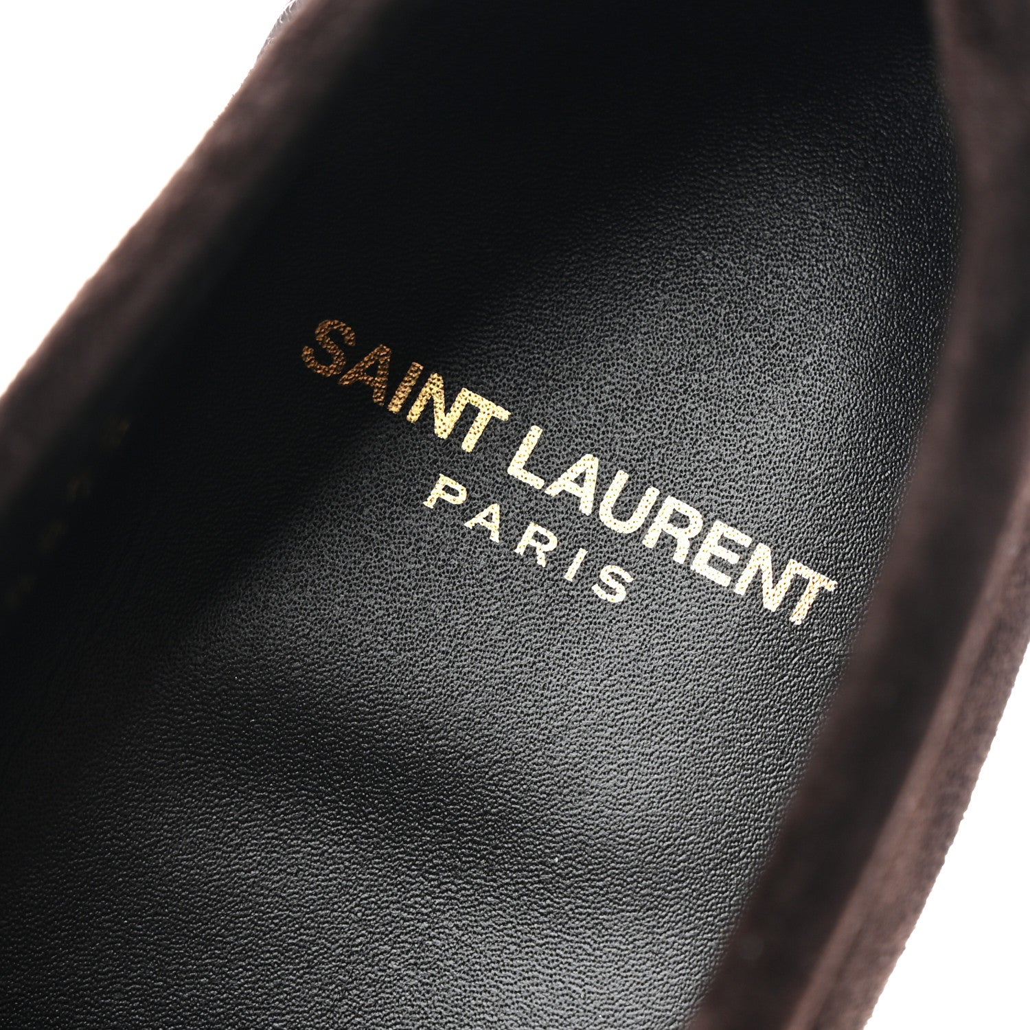 Saint Laurent Suede Le Loafer 15 Penny Slippers 37.5 Dark Chocolate 8 of 10