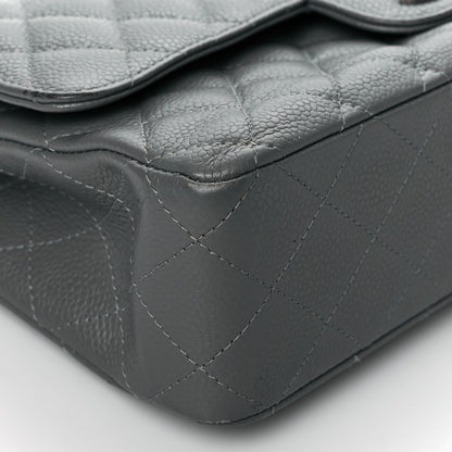 Chanel Caviar Quilted Medium Double Flap Grey 9 of 10