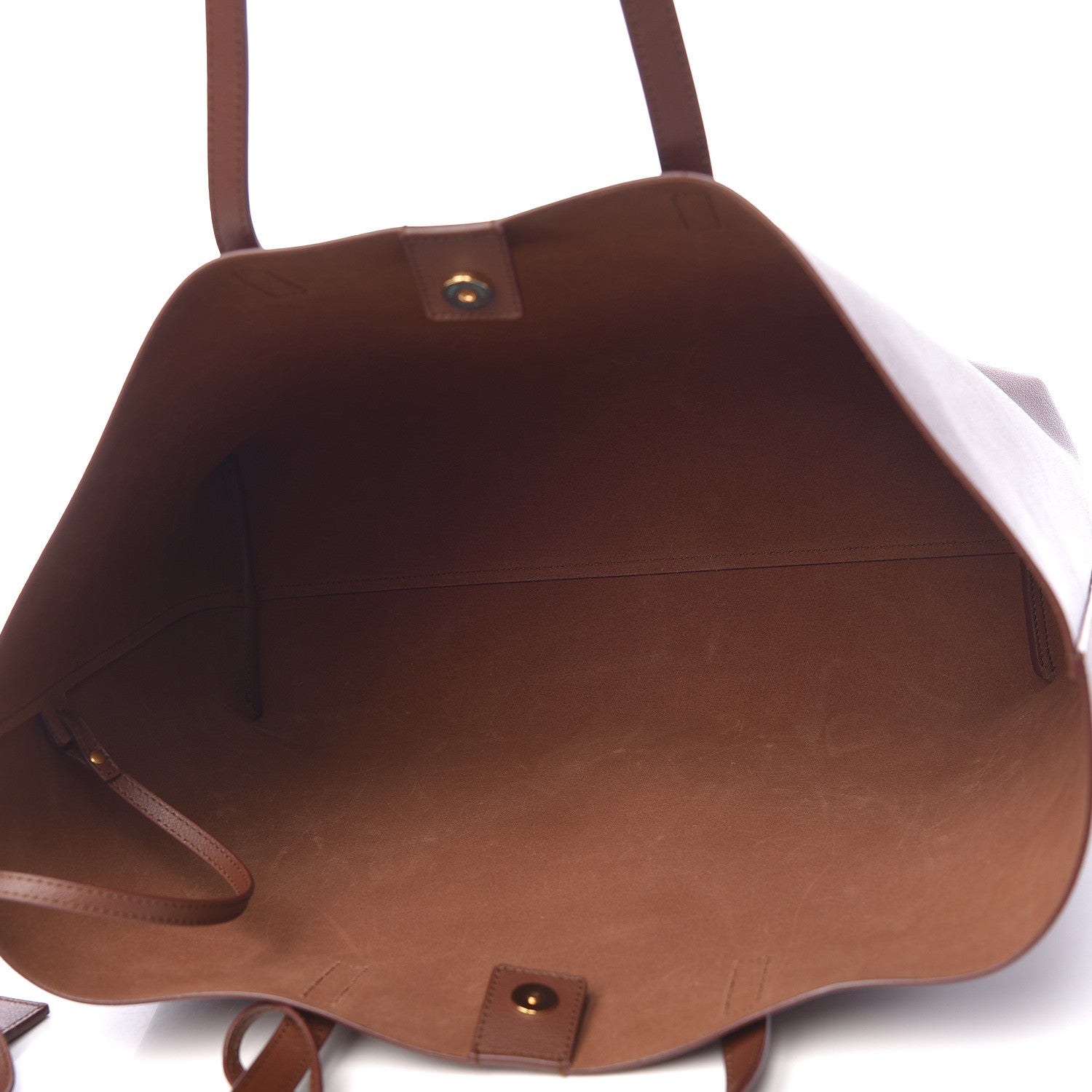 Saint Laurent Calfskin Large Shopping Tote Old Brandy 8 of 13