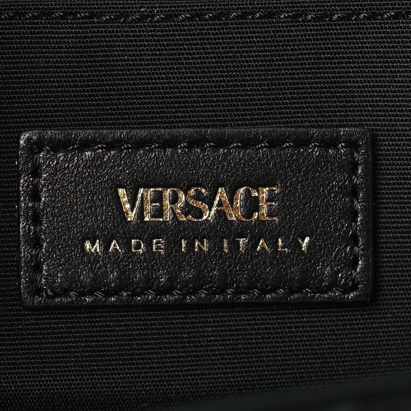 Lambskin Quilted Medusa Wallet On Chain Crossbody Black