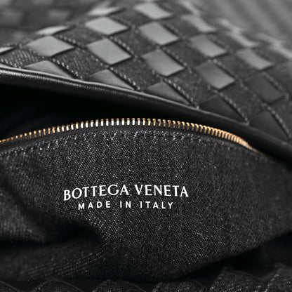 Bottega Veneta Denim Calfskin Intrecciato Large Hop Abyss Indigo 5 of 9