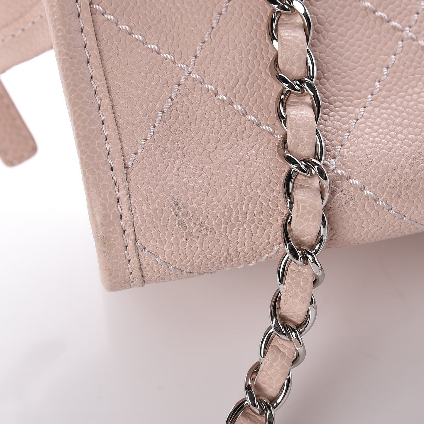 Caviar Quilted Small Deauville Bowling Bag Light Pink
