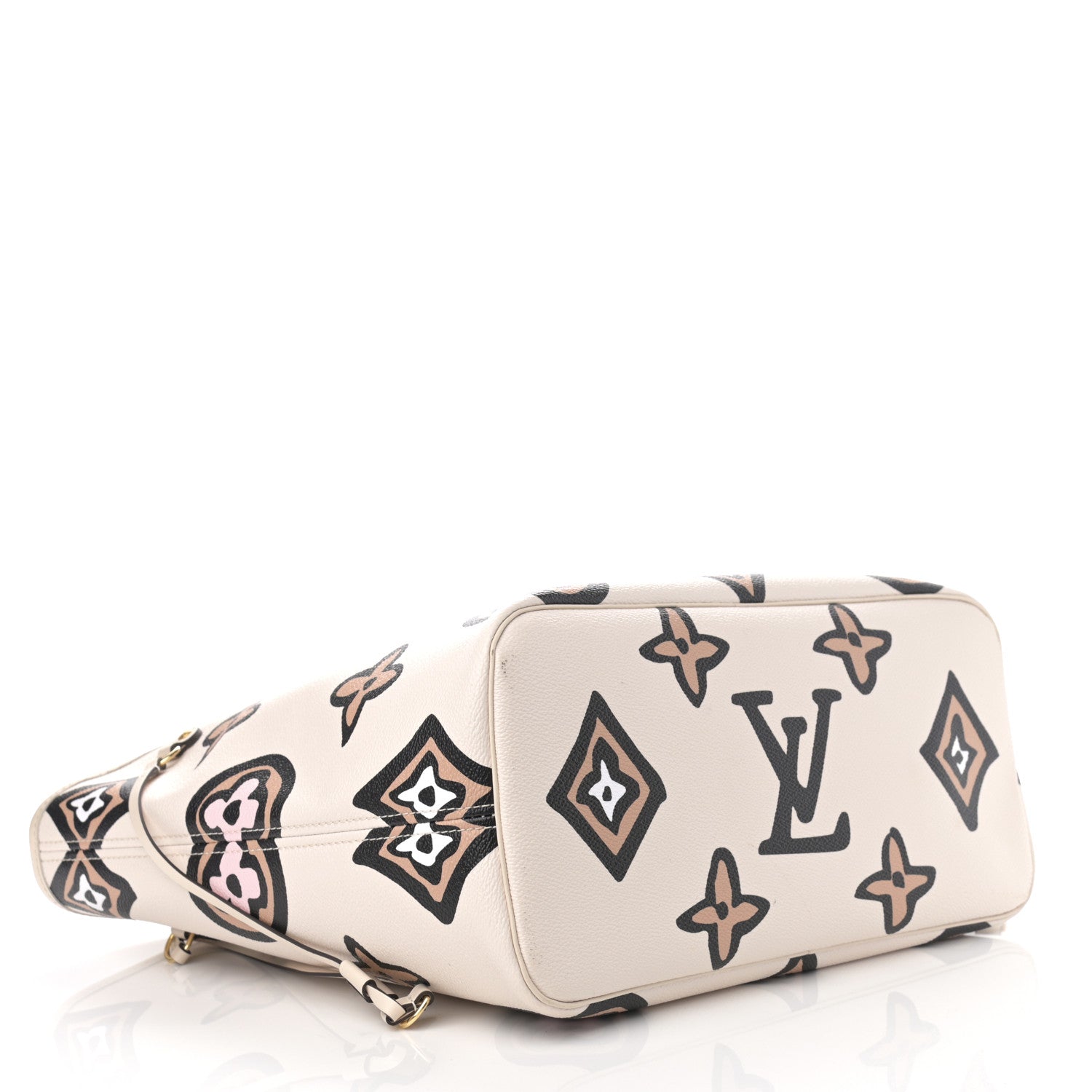 Louis Vuitton Monogram Giant Wild At Heart Neverfull MM Creme 4 of 10
