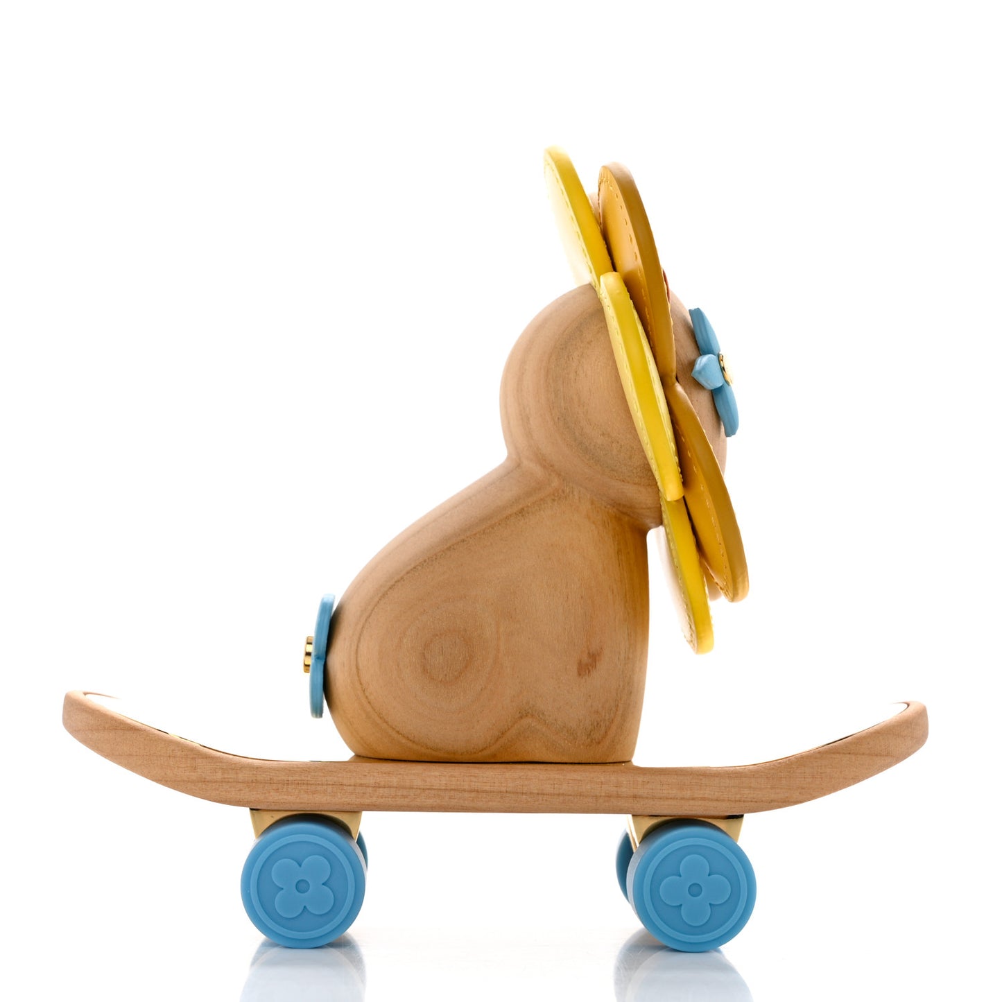 Wood Calfskin Resin Vivienne Petula Skater Doll Yellow