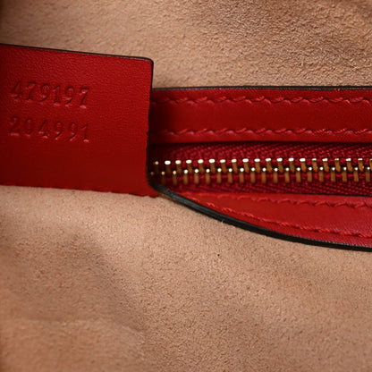 Gucci GG Supreme Monogram Medium Padlock Tote Hibiscus Red 7 of 10