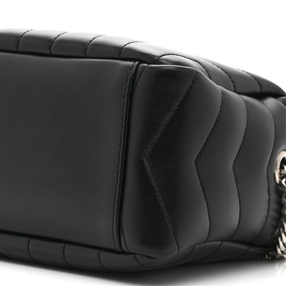 Saint Laurent Calfskin Y Quilted Monogram Small Loulou Bowling Bag Black 10 of 11