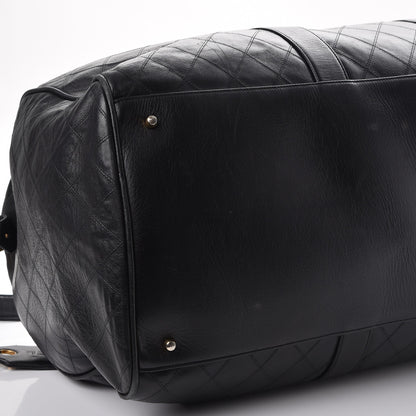 Chanel Calfskin Stitched Duffel Bag Black 14 of 16