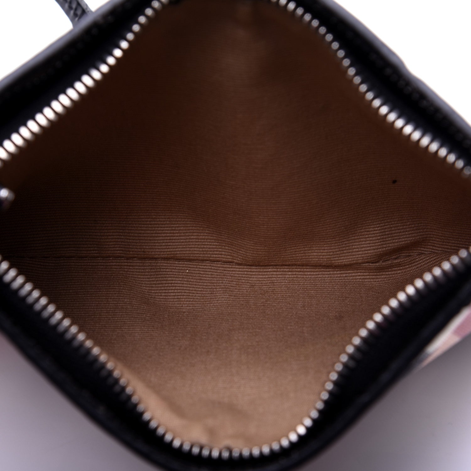 Burberry Patchwork Check Patent Wristlet Pouch Black 5 of 11