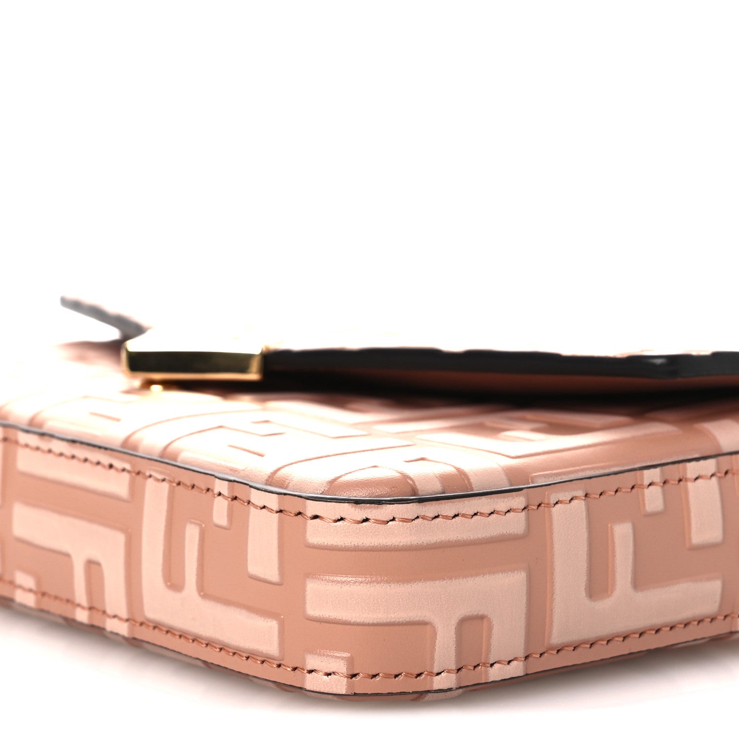 Fendi Calfskin FF Diamonds Wallet On Chain Pink 9 of 10