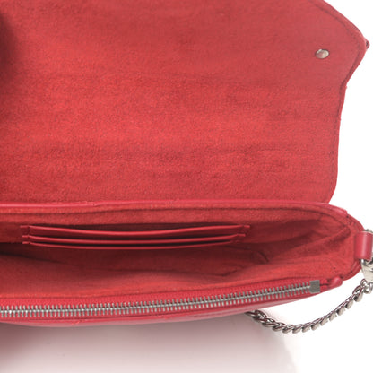 Louis Vuitton Calfskin New Wave Chain Pochette Scarlet 5 of 10