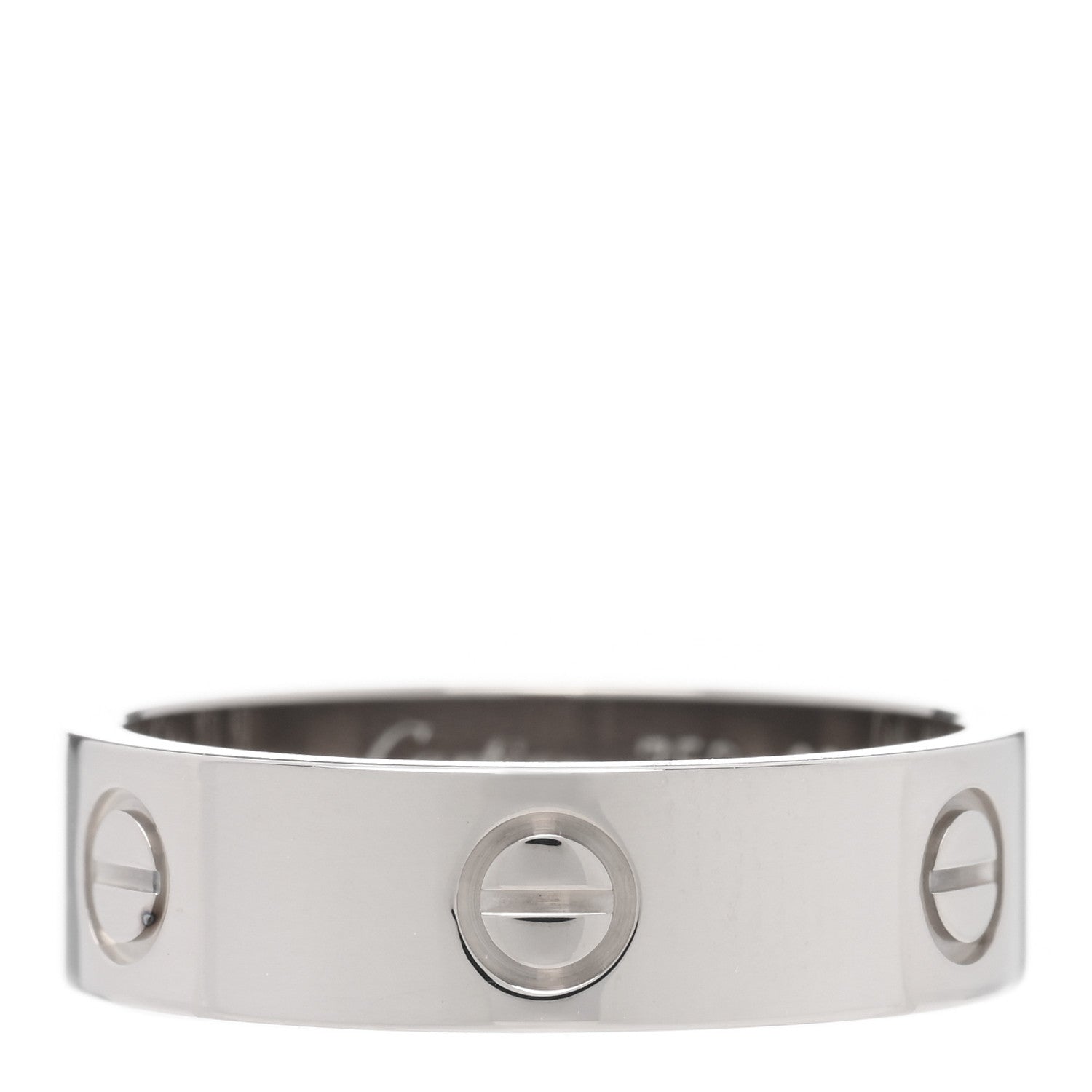 Cartier 18K White Gold 5.5mm LOVE Ring 60 9.25 1 of 5
