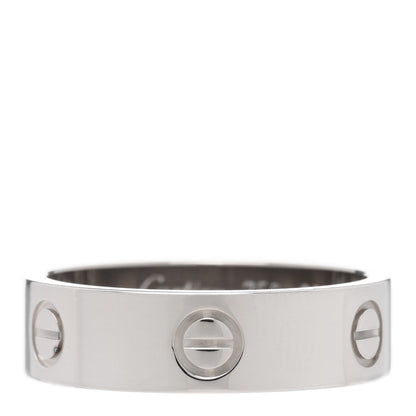Cartier 18K White Gold 5.5mm LOVE Ring 60 9.25 1 of 5