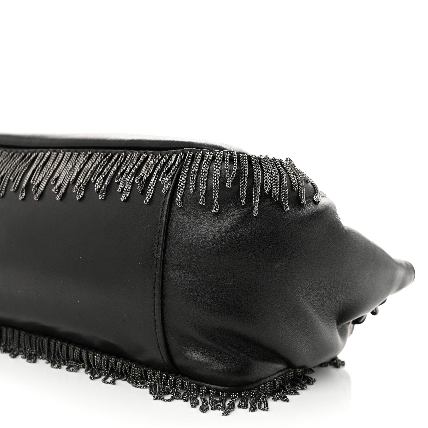 Chanel Lambskin Rock And Cabaret Chain Fringe Accordion Flap Black 10 of 11
