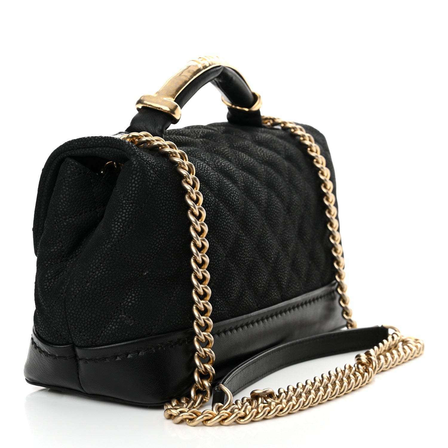 Chanel Iridescent Grained Calfskin Medium Globe Trotter Flap Black 3 of 15