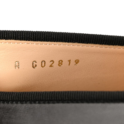 Chanel Lambskin Patent Cap Toe Ballerina Flats 40 Black 9 of 10