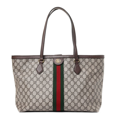 Gucci GG Supreme Monogram Medium Ophidia Shopping Tote Brown 1 of 5