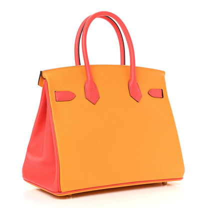 Hermes Epsom Horseshoe Birkin 30 Jaune D'Or Rose Jaipur 2 of 10