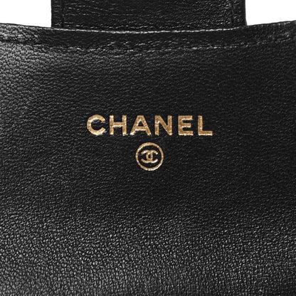 Chanel Lambskin Quilted Flap Card Holder Wallet Black 6 of 8