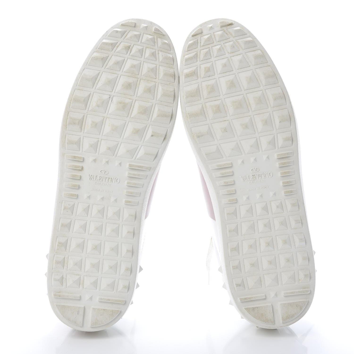 Valentino Garavani Calfskin Rockstud Open Sneakers 40 White Water Rose 5 of 12