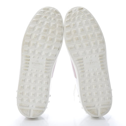 Valentino Garavani Calfskin Rockstud Open Sneakers 40 White Water Rose 5 of 12