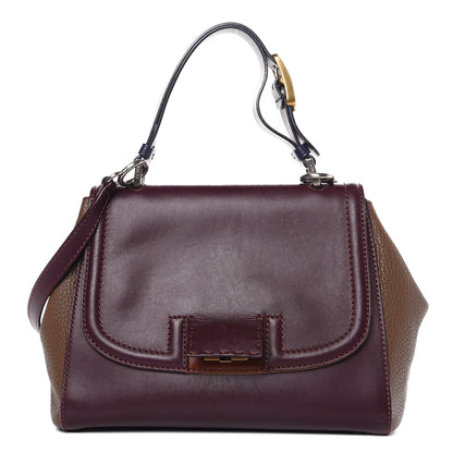 Fendi Cuoio Silvana Bag Beige Deep Berry Blue 1 of 12