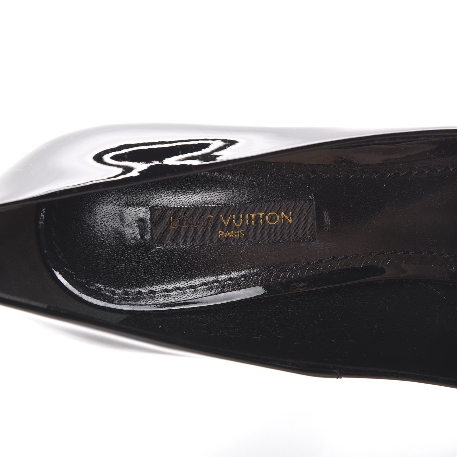 Louis Vuitton Patent Oh Really Peep Toe Pumps 35 Black 7 of 11